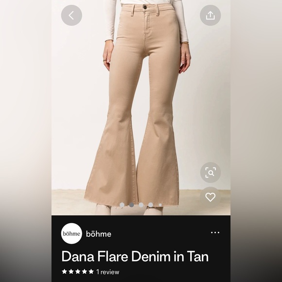 Size Small flare khaki pants, Bohme - Picture 3 of 3